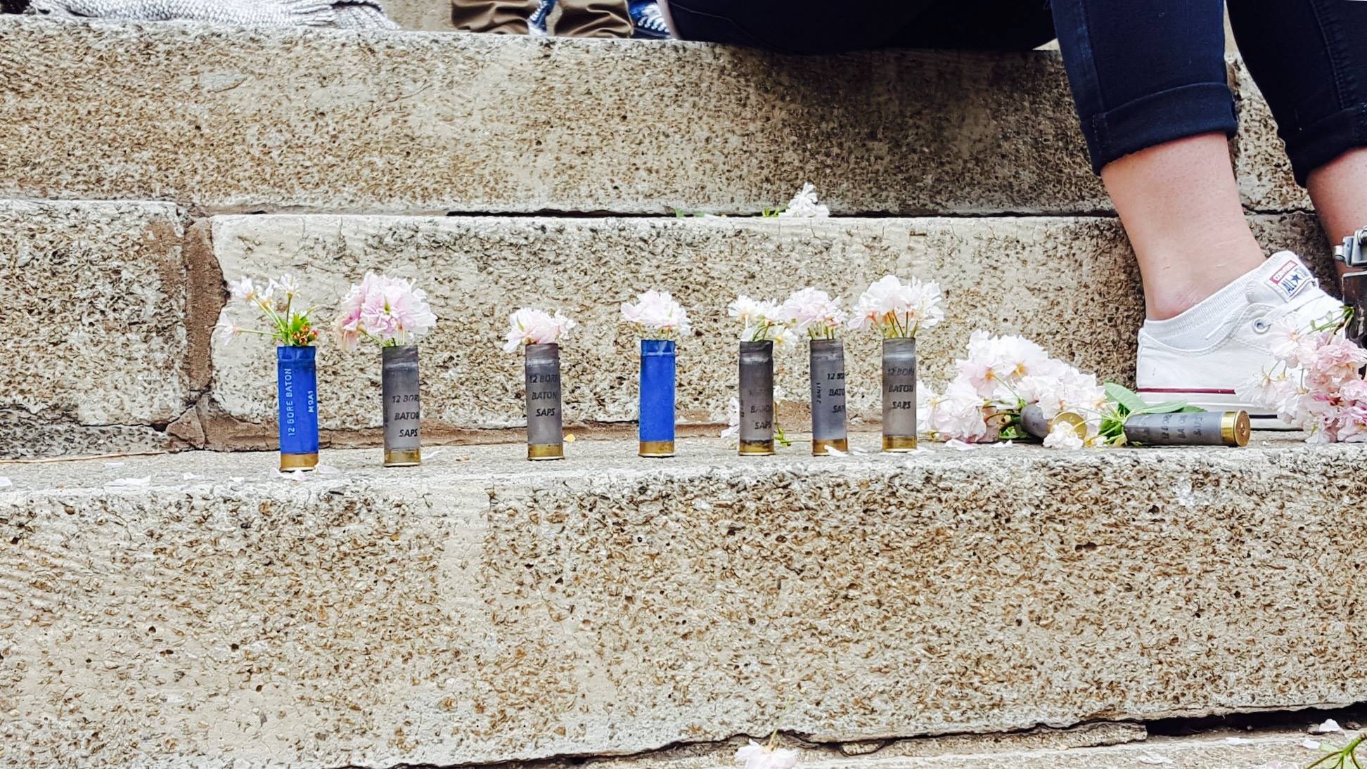 Flowers in grenades