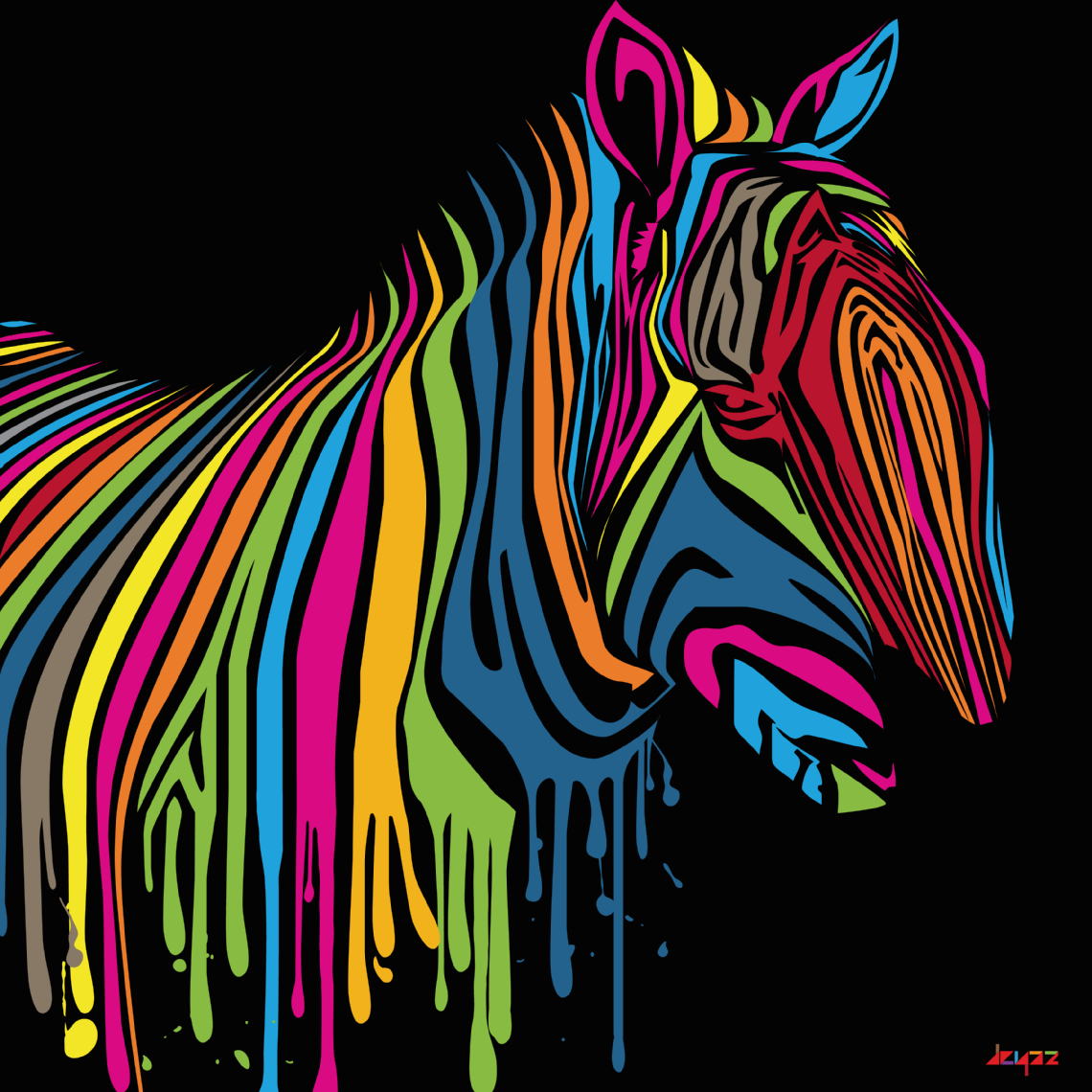 Mixed colour zebra