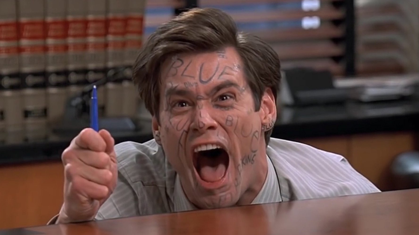 angry anger Jim Carrey